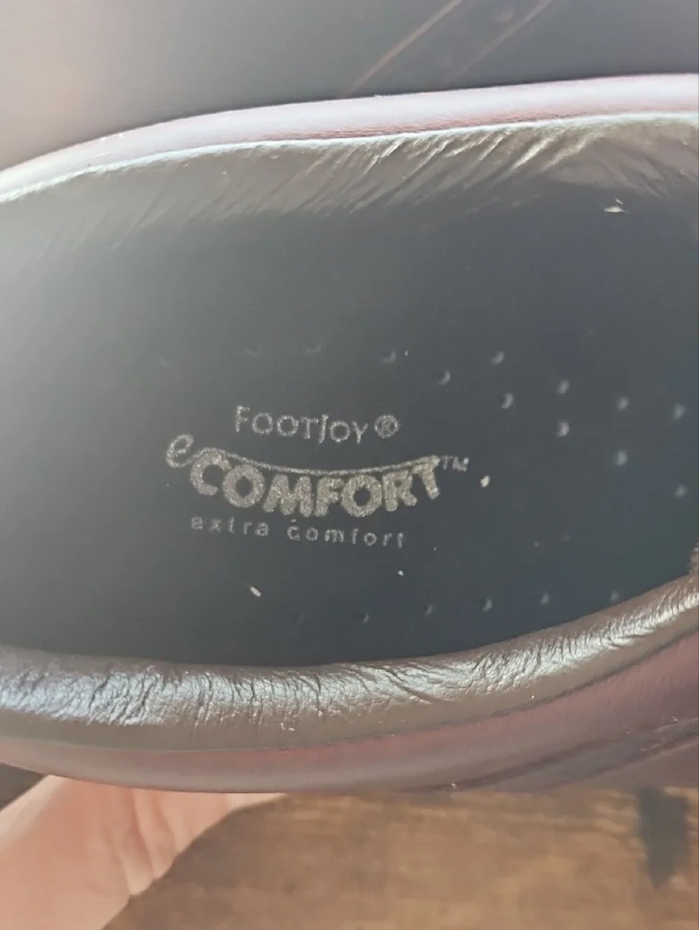 FootJoy Extra Comfort Men’s Burgundy Leather Golf Shoes - Size 9.5 - 57778
